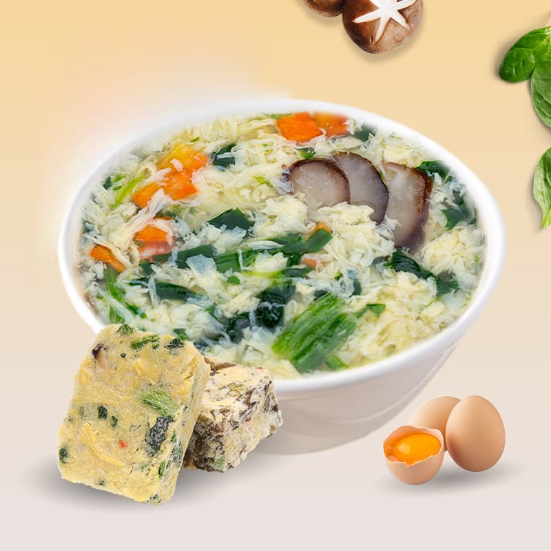 Hotel Travel Freeze Dried Vegetable Egg Soup Wholesale Of New Features Brand New Product On Sale Freeze Dried Vegetable Egg Soup